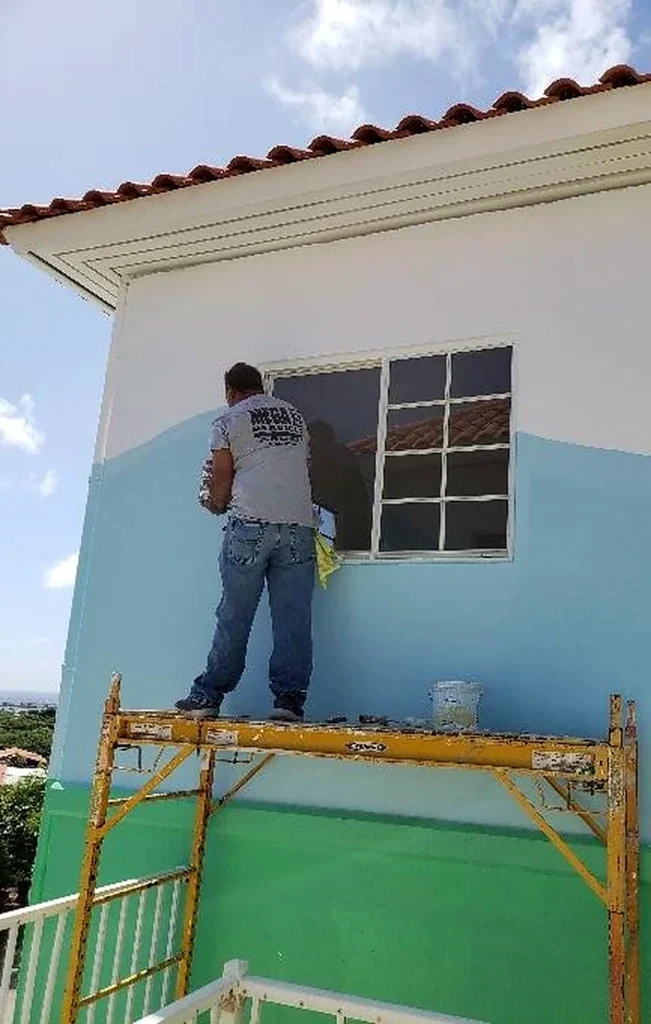 Exterior painting work from the business portfolio